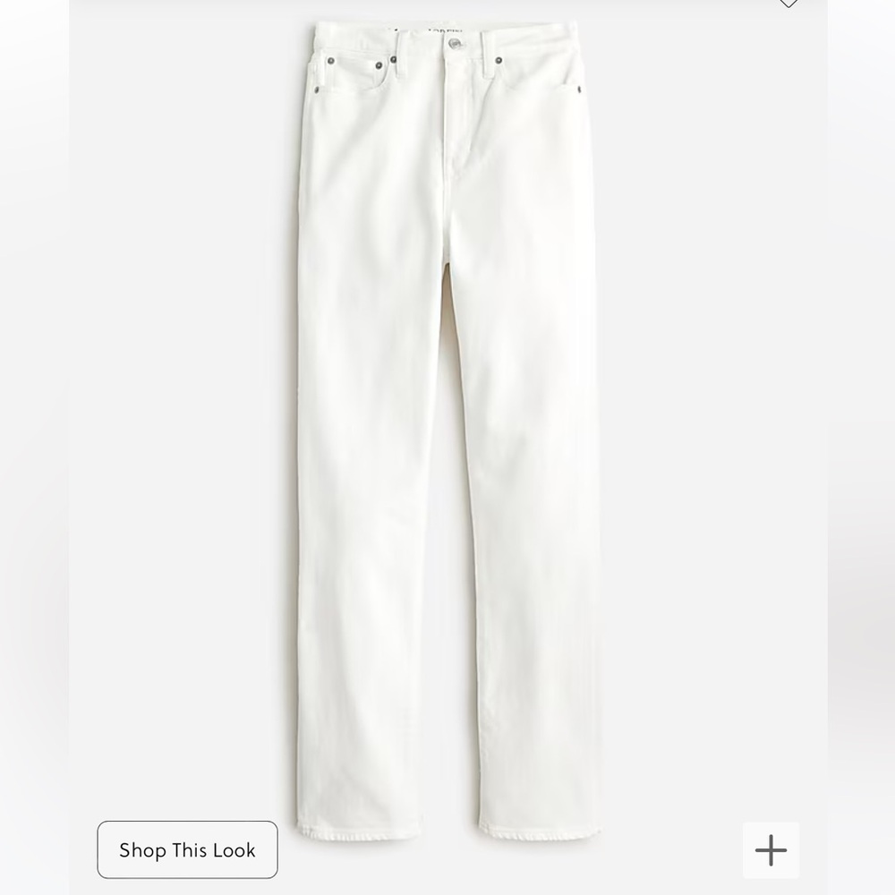 Tall classic straight jean in white NWT